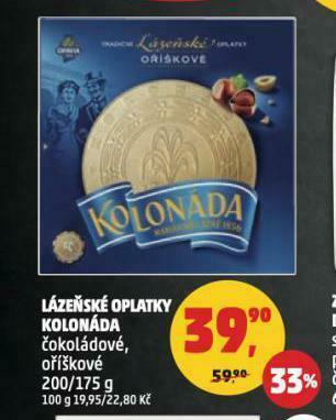 Lázeňské oplatky kolonáda