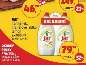 Penny Market Jar prostředek na mytí nádobí nabídka