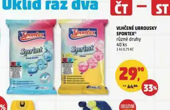 Penny Market Spontex vlhčené ubrousky nabídka
