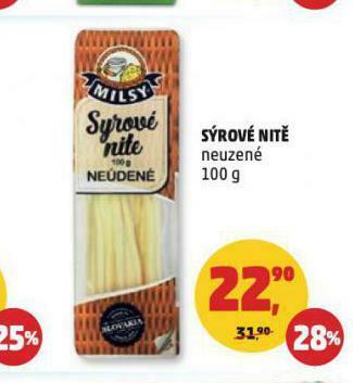 Penny Market Sýrové nitě nabídka