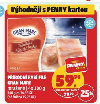 Penny Market Přírodní rybí filé gran mare nabídka