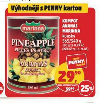 Penny Market Kompot ananas nabídka