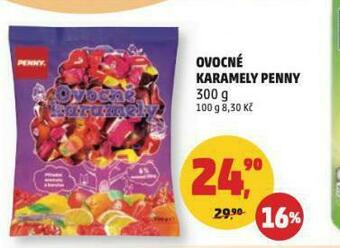 Penny Market Ovocné karamely nabídka