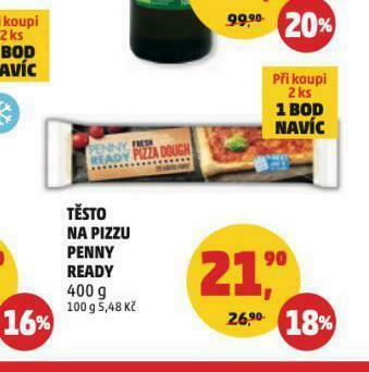 Penny Market Těsto na pizzu nabídka