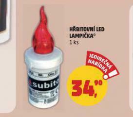 Penny Market Hřbitovní led lampička nabídka
