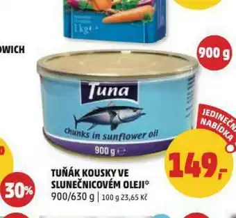 Tuňák kousky ve slunečnicovém oleji