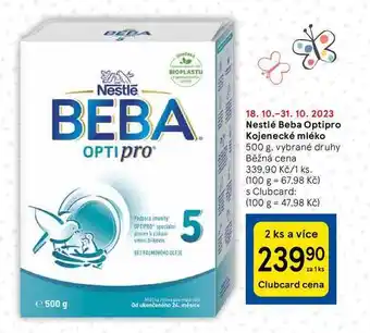 Tesco Nestlé beba optipro kojenecké mléko 500 g nabídka