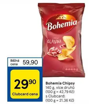 Tesco Bohemia chipsy 140 g nabídka