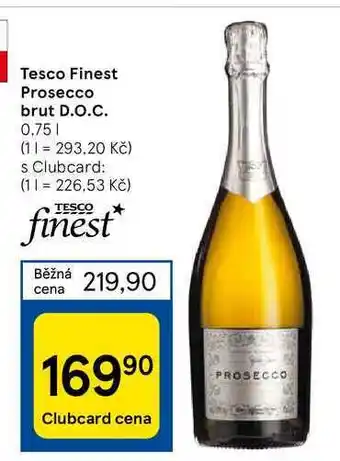 Tesco Tesco finest prosecco brut d.o.c. 0,75 l nabídka