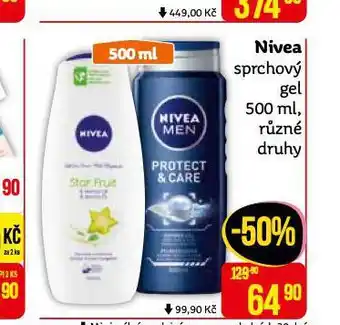 Teta Nivea sprchový gel nabídka