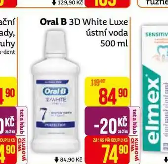 Teta Oral b 3d white luxe ústní voda nabídka