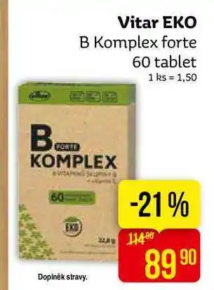 Teta Vitar eko b komplex forte 60 tablet nabídka