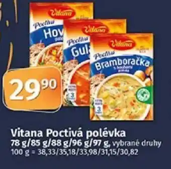 COOP TIP Vitana Poctivá polévka nabídka