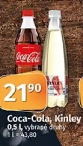 COOP TIP Coca-Cola, Kinley 0,5L nabídka