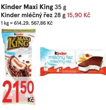 Žabka Kinder Maxi King 35 g nabídka