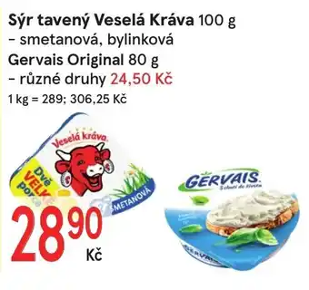 Žabka Sýr tavený Veselá Kráva 100 g nabídka