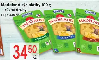 Žabka Madeland sýr plátky 100 g nabídka
