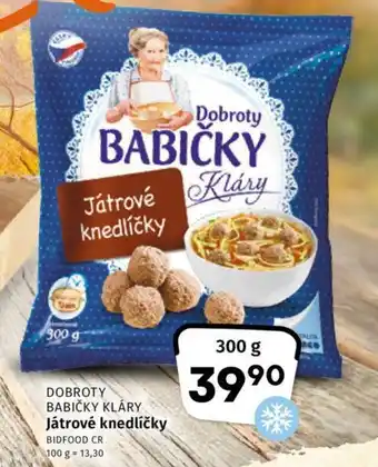 Coop DOBROTY BABIČKY KLÁRY Játrové knedlíčky nabídka