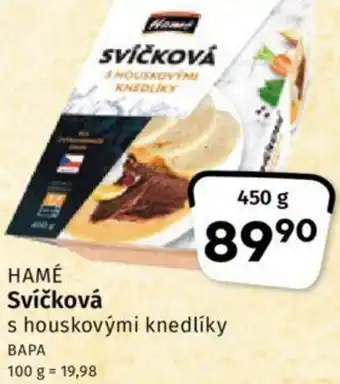 Coop HAMÉ Svickova s houskovými knedlíky nabídka