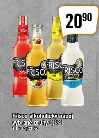 Frisco alkoholický nápoj vybrané druhy 0,33 l.