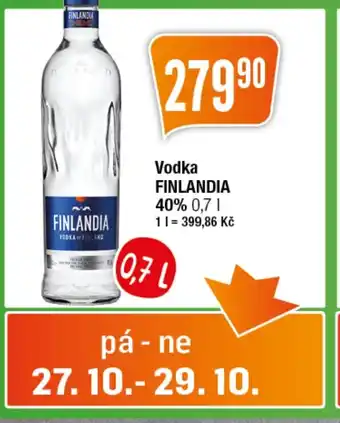 TEMPO Vodka FINLANDIA 40% 0,7 l. nabídka