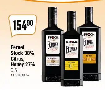 Fernet Stock 38% Citrus, Honey 27% 0,5 l.
