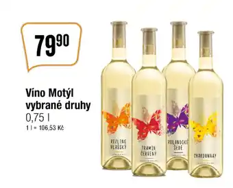 TEMPO Víno Motýl vybrané druhy 0,75 l. nabídka