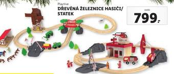 Lidl DŘEVĚNÁ ŽELEZNICE HASIČI/ STATEK nabídka