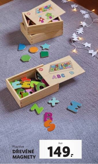 Lidl Playtive DŘEVĚNÉ MAGNETY nabídka