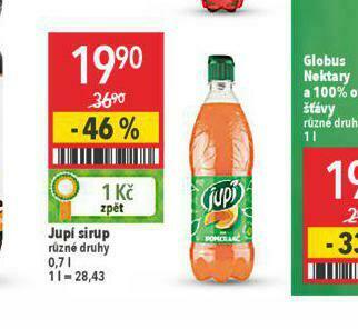 Globus Jupí sirup nabídka