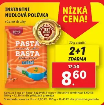 Lidl INSTANTNÍ NUDLOVÁ POLÉVKA nabídka