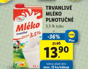 Lidl TRVANLIVÉ MLÉKO PLNOTUČNÉ nabídka