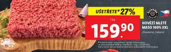 Lidl HOVĚZÍ MLETÉ MASO 100% XXL nabídka