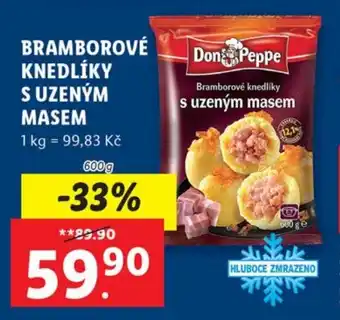 Lidl BRAMBOROVÉ KNEDLÍKY S UZENÝM MASEM nabídka