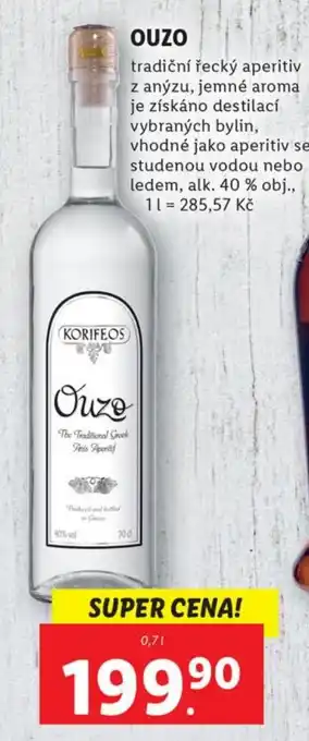 Lidl OUZO nabídka