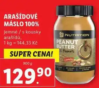 Lidl Arašídové máslo 100%, 900 g nabídka