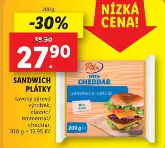 Lidl Sandwich plátky, 200 g nabídka