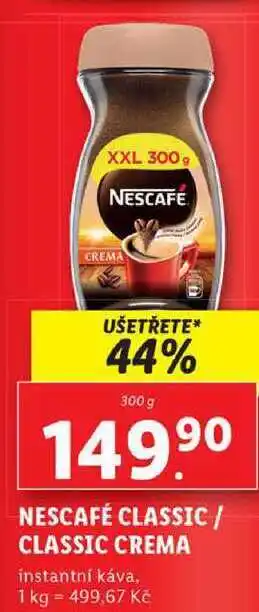 Lidl Nescafé classic/classic crema, 300 g nabídka