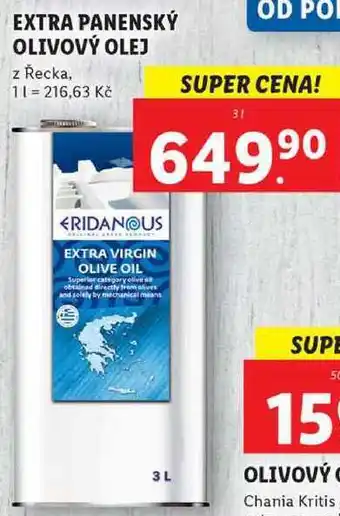 Lidl Extra panenský olivový olej, 3 l nabídka
