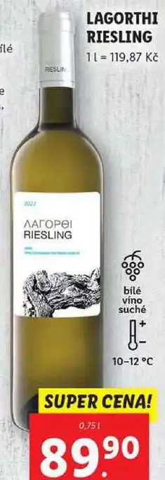 Lidl Lagorthi riesling, 0,75 l nabídka