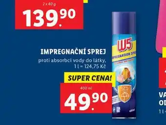Lidl W5 impregnační sprej nabídka