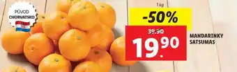 Lidl MANDARINKY SATSUMAS nabídka