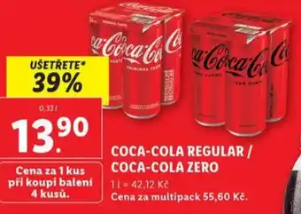 Lidl COCA-COLA REGULAR / COCA-COLA ZERO nabídka