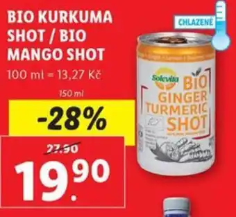 Lidl BIO KURKUMA SHOT / BIO MANGO SHOT nabídka