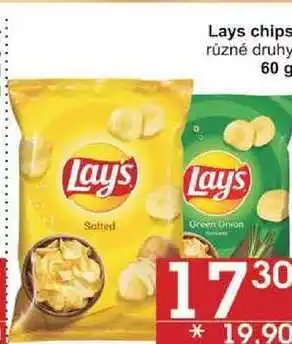 Jip Lays chips různé druhy, 60 g nabídka