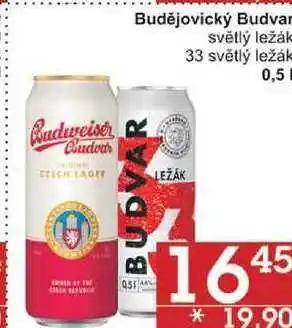 Jip Budějovický budvar světlý ležák, 0,5 l nabídka