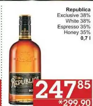 Jip Republica exclusive 38%, 0,7 l nabídka
