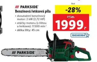Lidl PARKSIDE Benzínová řetězová pila nabídka