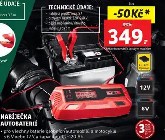 Lidl NABÍJEČKA AUTOBATERIÍ nabídka