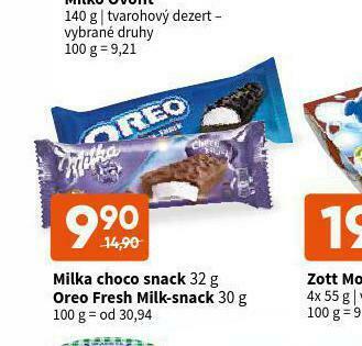 Terno Oreo fresh milk-snack nabídka